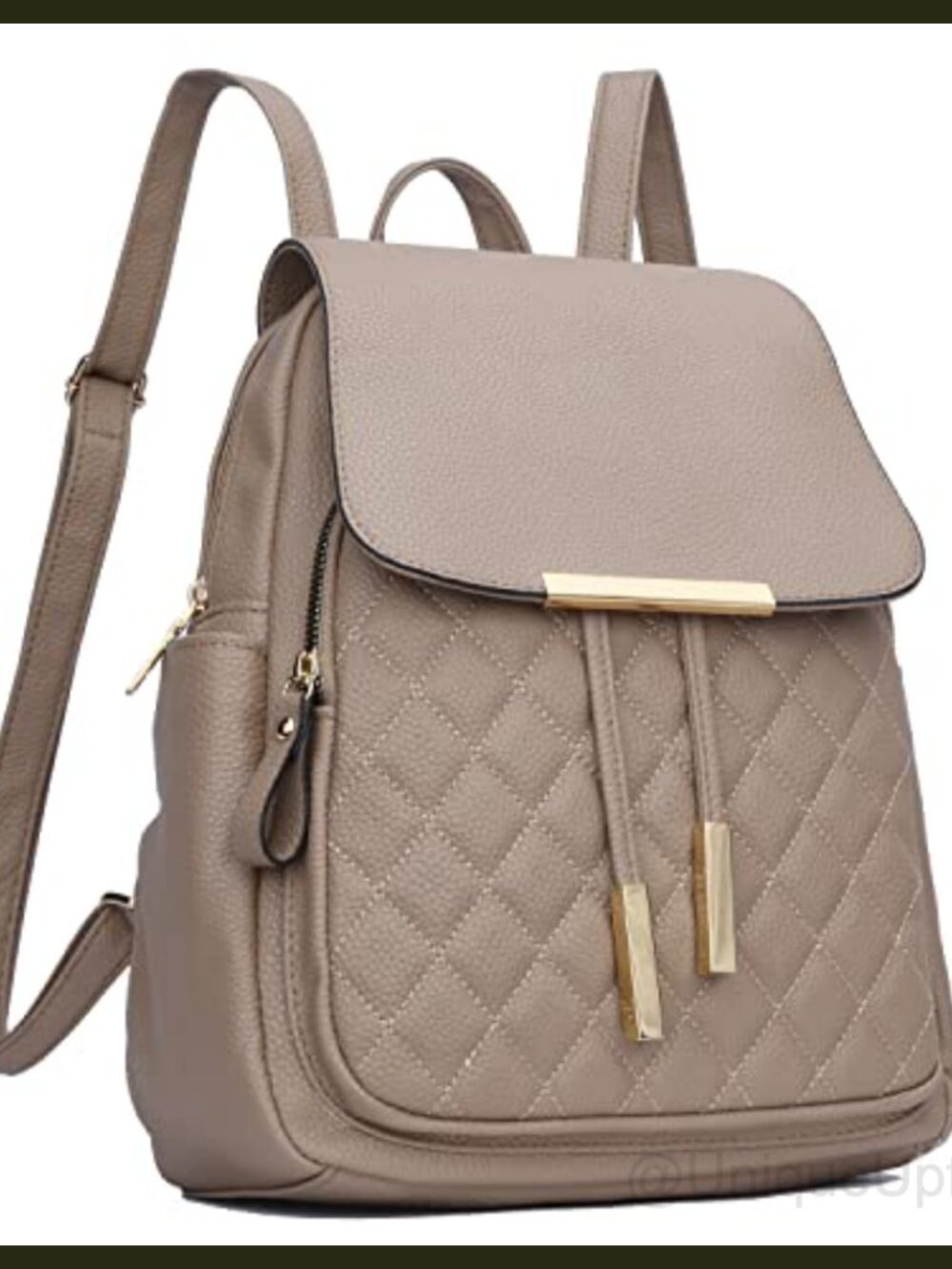 Quilted Faux Leather Backpack Purse Travel Daypack Women